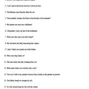 Verb Tenses – Present Tenses II.  
